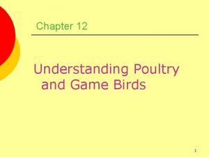 Chapter 12 Understanding Poultry and Game Birds 1