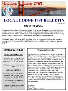 LOCAL LODGE 1781 1511 ROLLINS RD BURLINGAME CA