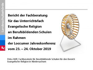 Bericht der Fachberatung fr das Unterrichtsfach Evangelische Religion