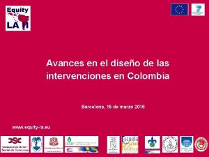 Avances en el diseo de las intervenciones en