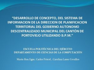 DESARROLLO DE CONCEPTO DEL SISTEMA DE INFORMACION DE