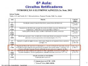 6 Aula Circuitos Retificadores 1 Microeletrnica Quinta Edio