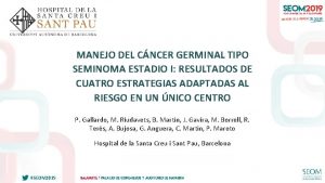 MANEJO DEL CNCER GERMINAL TIPO SEMINOMA ESTADIO I