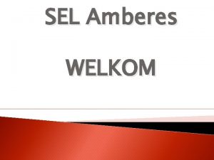 SEL Amberes WELKOM SEL Samenwerkingsinitiatief Eerstelijnsgezondheidszorg DOEL kwaliteit