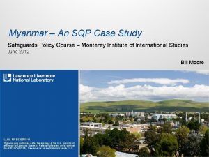 Myanmar An SQP Case Study Safeguards Policy Course