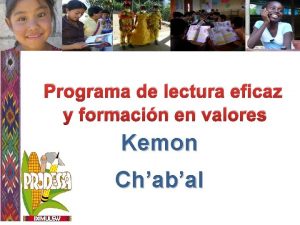 Programa de lectura eficaz y formacin en valores