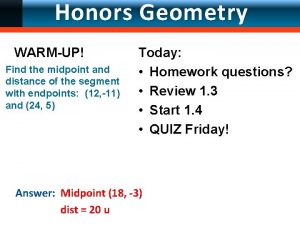 LESSON Honors Geometry Angle Measure 1 4 WARMUP