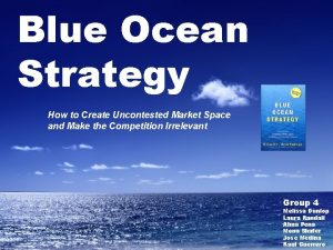 Blue Ocean Strategy How to Create Uncontested Market