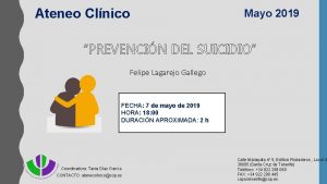 Ateneo Clnico Mayo 2019 PREVENCIN DEL SUICIDIO Felipe