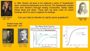 In 1664 Newton set down in his notebook