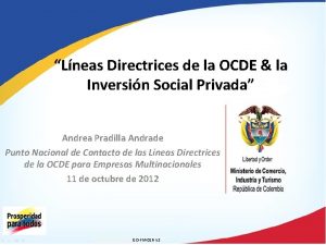 Lneas Directrices de la OCDE la Inversin Social