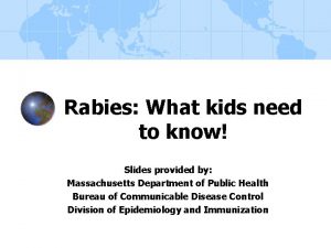 Rabies What kids need to know Slides provided