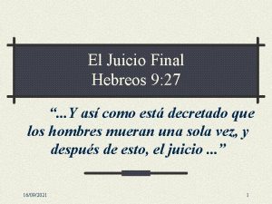 Hebreos 9 27