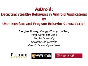 As Droid Detecting Stealthy Behaviors in Android Applications