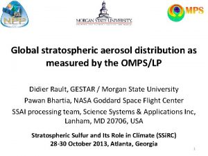 Global stratospheric aerosol distribution as measured by the