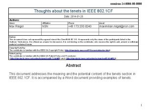 omniran14 0006 00 0000 Thoughts about the tenets