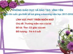 PHNG GIO DC V O TO VNH YN