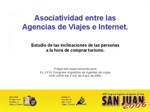 Asociatividad entre las Agencias de Viajes e Internet