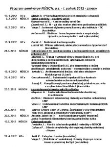 Program seminrov NSCH a s I polrok 2012