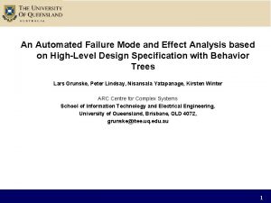 An Automated Failure Mode and Effect Analysis based