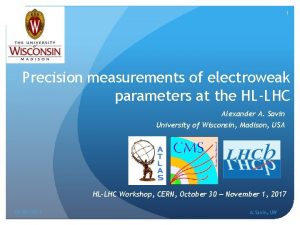 1 Precision measurements of electroweak parameters at the