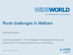 www hoddereducation co ukwideworld Rural challenges in Malham