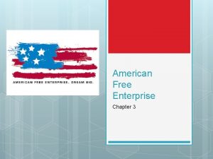 American Free Enterprise Chapter 3 Chapter 3 1