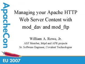 Managing your Apache HTTP Web Server Content with