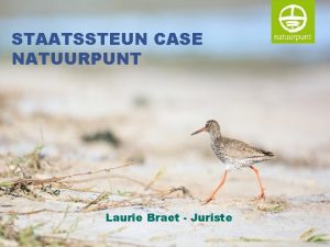 STAATSSTEUN CASE NATUURPUNT Laurie Braet Juriste Inhoud Europees