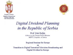 Republic of Serbia Ministry of Internal and Foreign