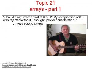 Topic 21 arrays part 1 Should array indices