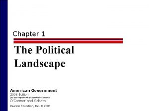 Chapter 1 The Political Landscape American Government 2006