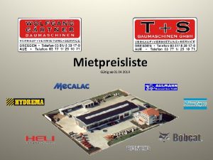 Mietpreisliste Gltig ab 01 04 2019 Als autorisierter