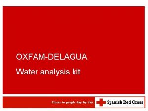 OXFAMDELAGUA Water analysis kit WATSAN M 15 ERU