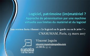 Logiciel patrimoine immatriel Approche de prennisation par une