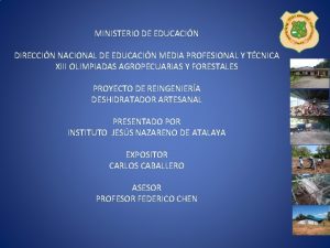 MINISTERIO DE EDUCACIN DIRECCIN NACIONAL DE EDUCACIN MEDIA