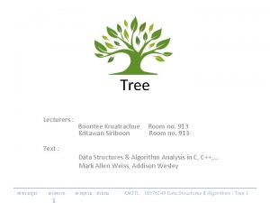 Tree Lecturers Text 1 Boontee Kruatrachue Kritawan Siriboon