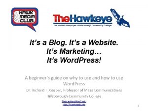 Its a Blog Its a Website Its Marketing