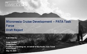 Micronesia Cruise Development PATA Task Force Draft Report