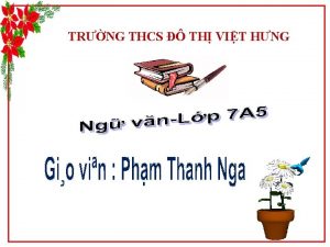 TRNG THCS TH VIT HNG KIm tra bi
