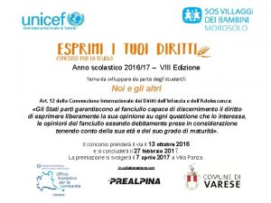 Comitato provinciale di Varese Anno scolastico 201617 VIII