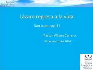 Lzaro regresa a la vida San Juan cap