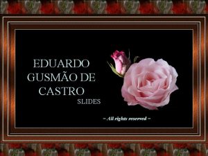 EDUARDO GUSMO DE CASTRO SLIDES All rights reserved