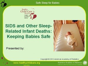 Safe Sleep for Babies SIDS and Other Sleep