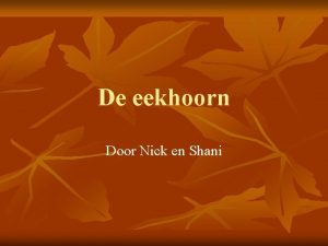 De eekhoorn Door Nick en Shani Inhoud n