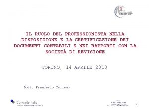 IL RUOLO DEL PROFESSIONISTA NELLA DISPOSIZIONE E LA