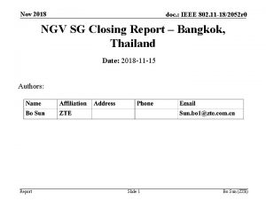 Nov 2018 doc IEEE 802 11 182052 r