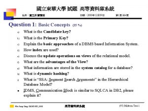 2008 1209 Question 1 Basic Concepts a b
