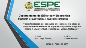 Departamento de Elctrica y Electrnica INGENIERA EN ELECTRNICA