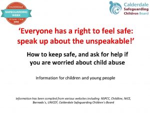 Everyone has a right to feel safe speak